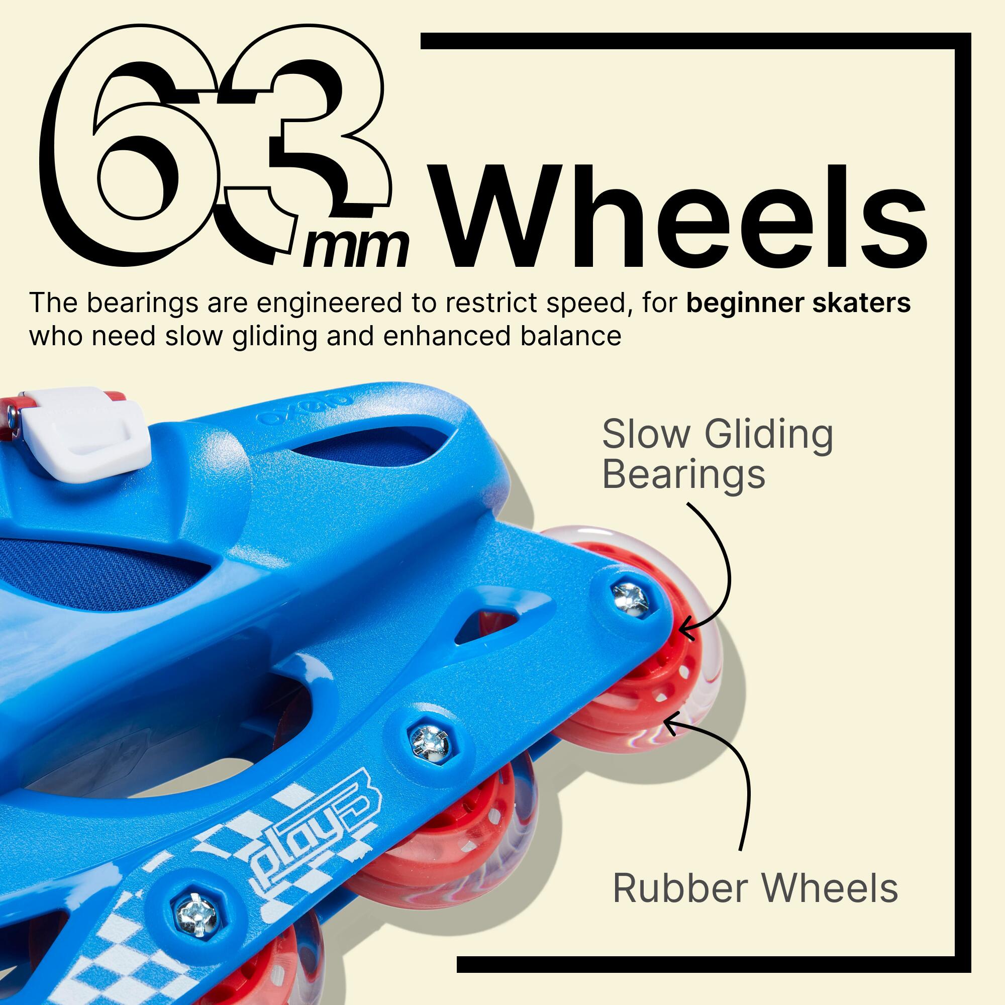 Kids Skating Shoes Inline Play Blue