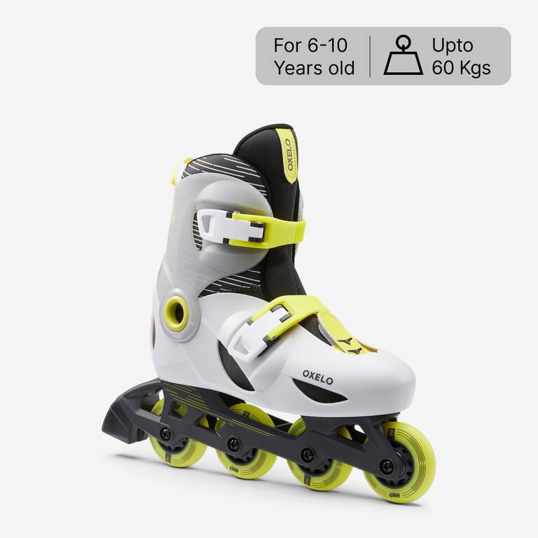 Kids Skating Shoes Inline Play 5 White