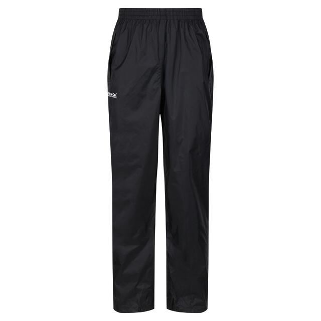 REGATTA Pack-It Waterproof Overtrousers | Black