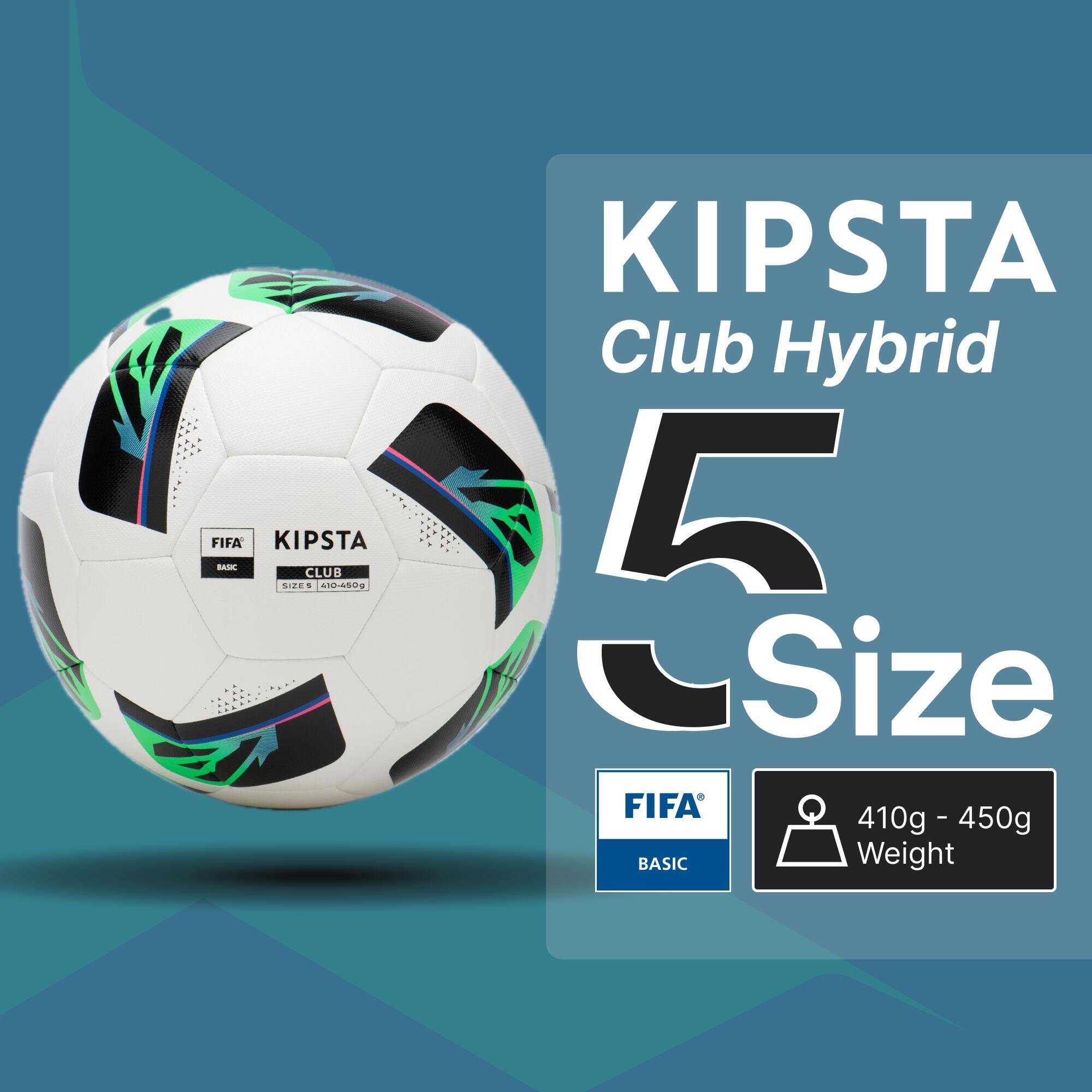 Size 5 FIFA Basic Football Club Hybrid - White -  2