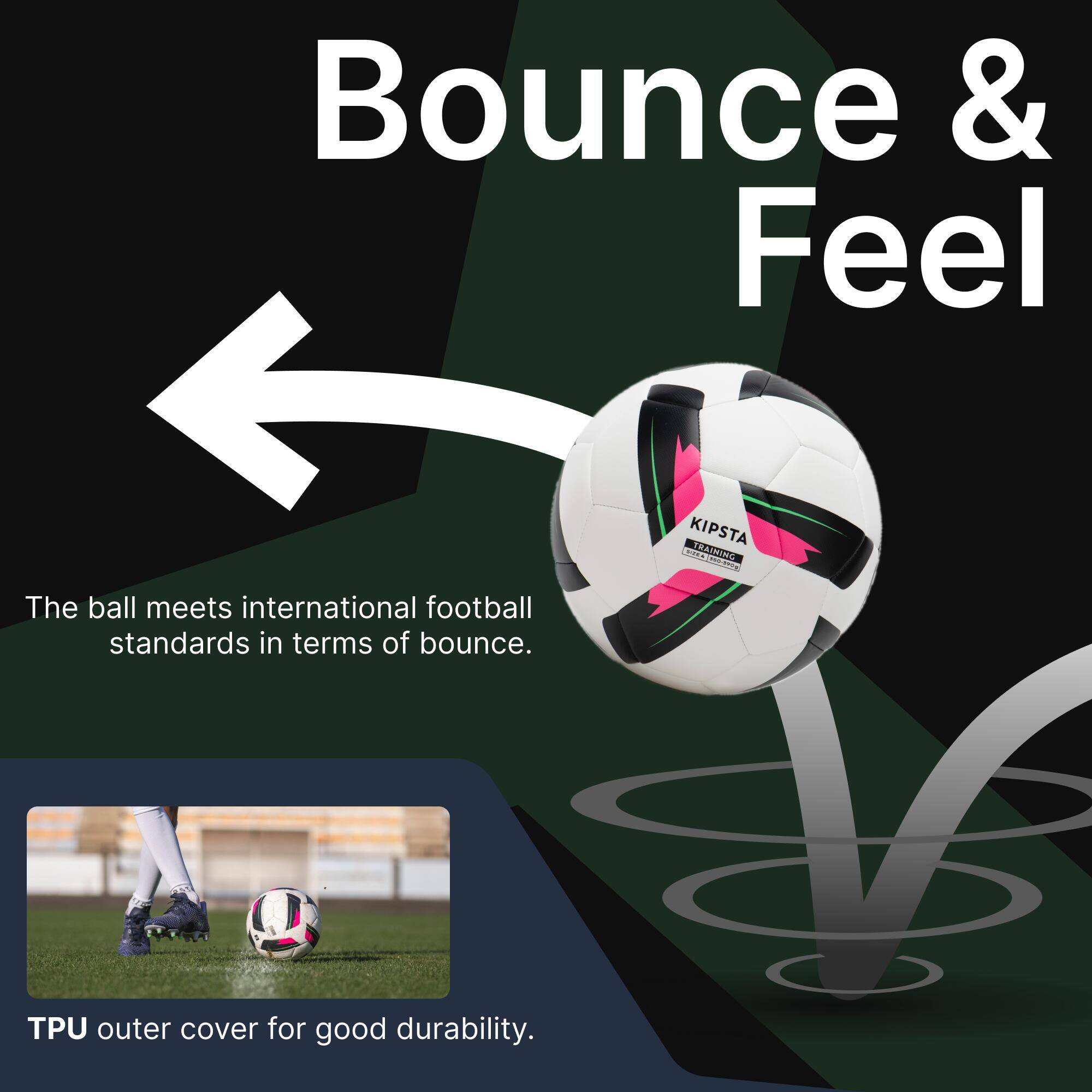 Size 4 Machine-Stitched Football Training Ball - White -  4