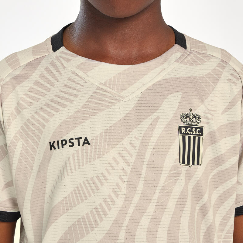 MAILLOT ROYAL CHARLEROI SC 3EME 24/25 ENFANT BEIGE ZEBRE