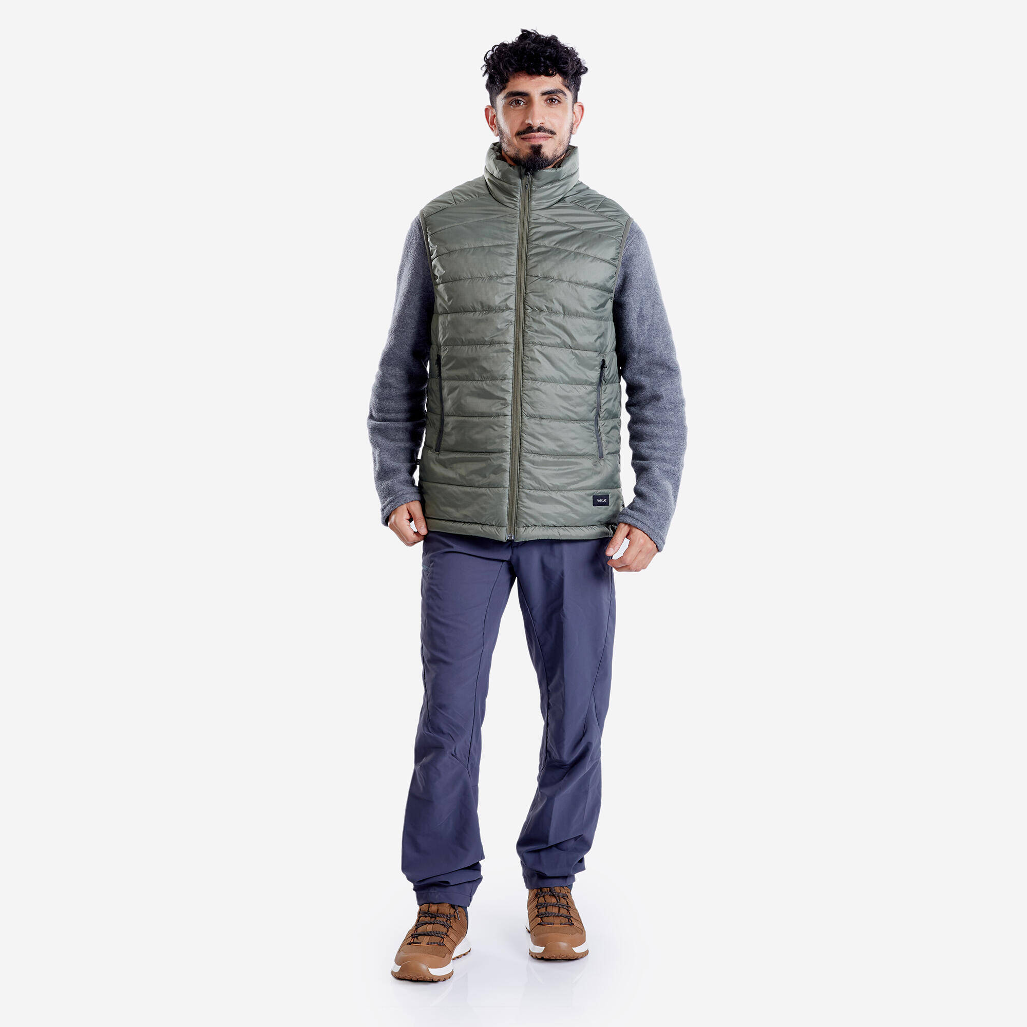 Men Padded Gilet - MT100 Khaki