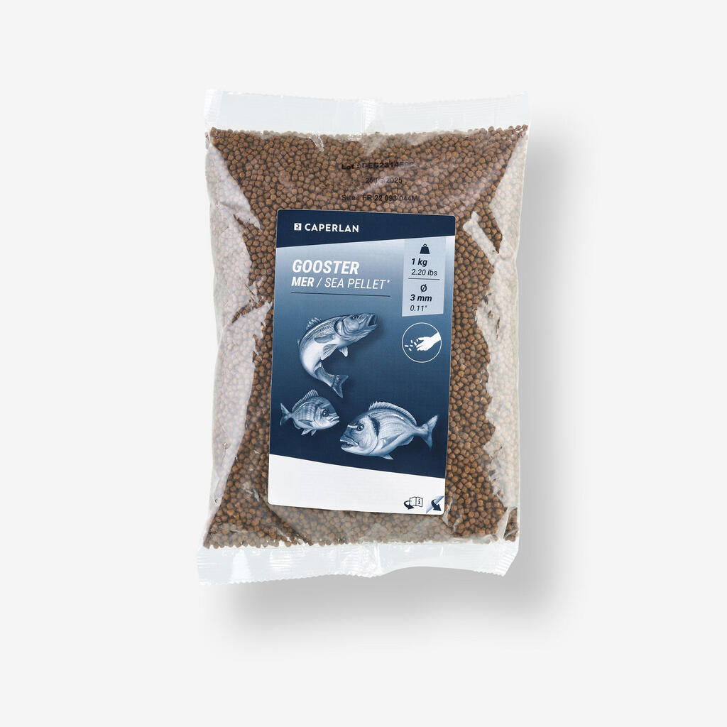 Granulės jūrinei žvejybai ešeriams ir jūriniams karosams „Gooster“, 1 kg