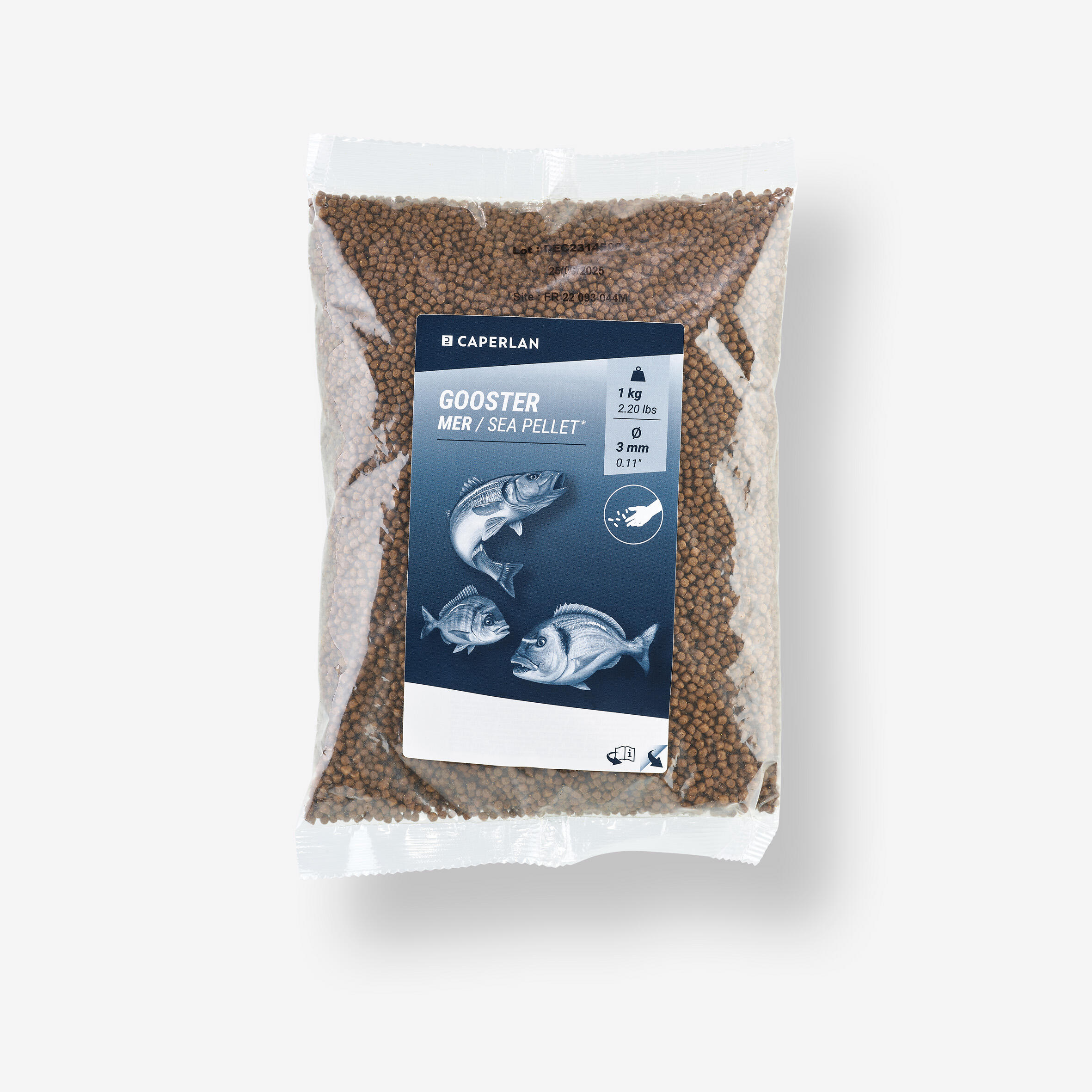 PELLETS Gooster voor zeevissen op zeebaars en goudbrasem 1 kg 4/4