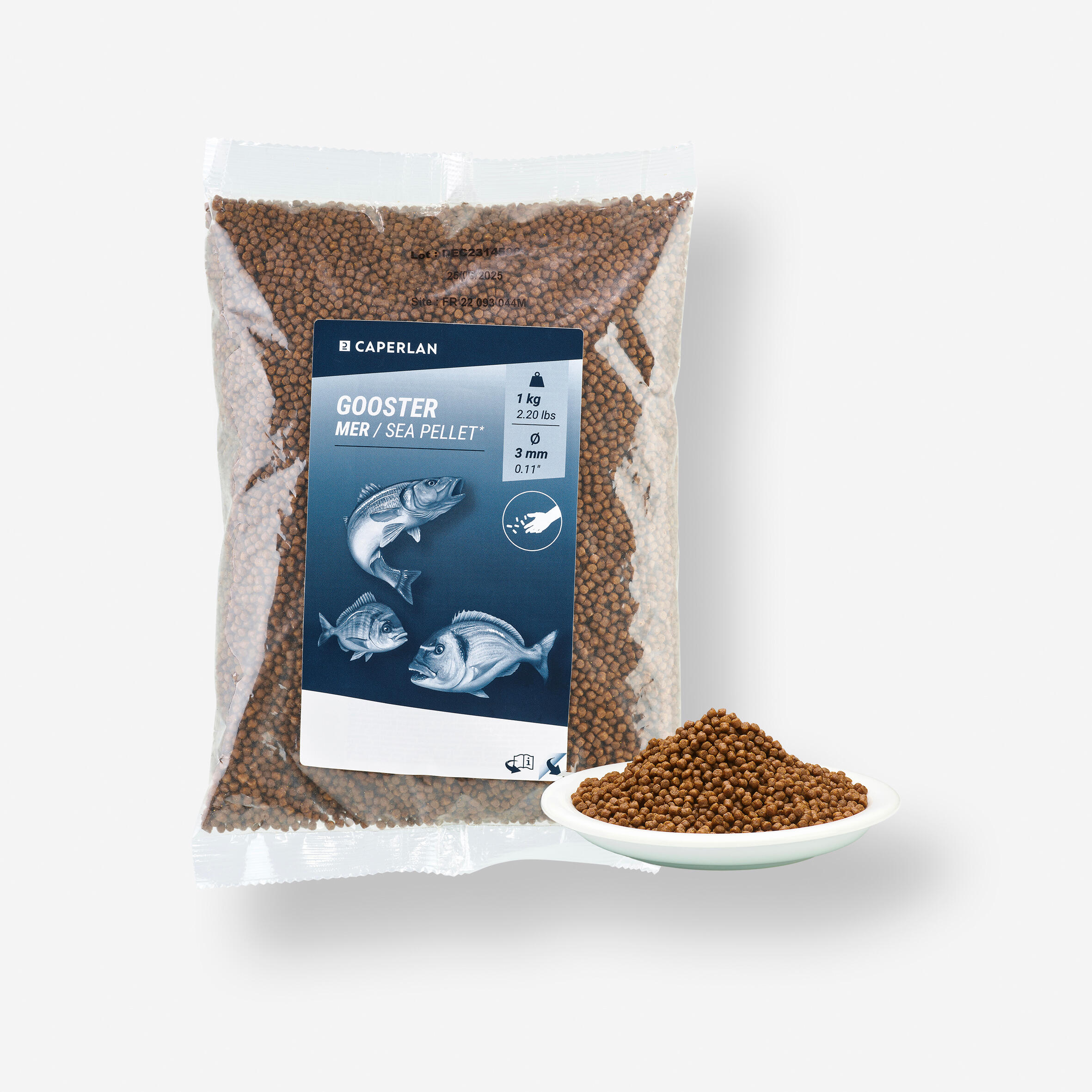 PELLETS Pesce lupo e orata 1kg pesca in mare