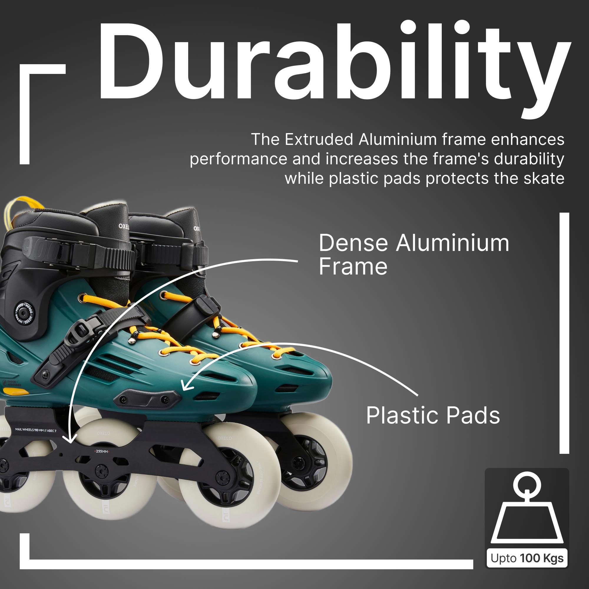 Adult Skating Shoes Inline MF 900 Urban Green