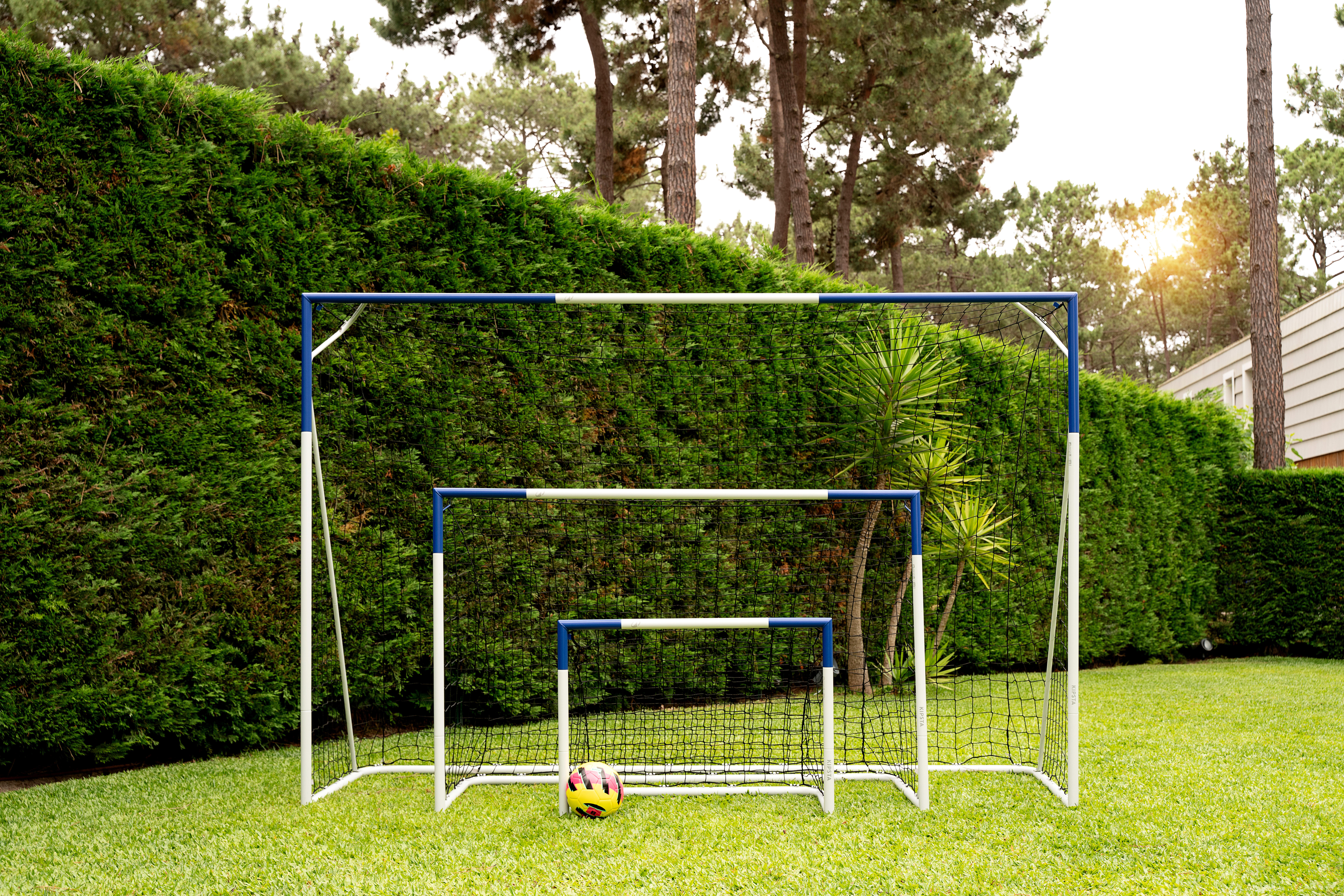 Soccer Goal Classic 500 Size S - Grey/Blue - KIPSTA