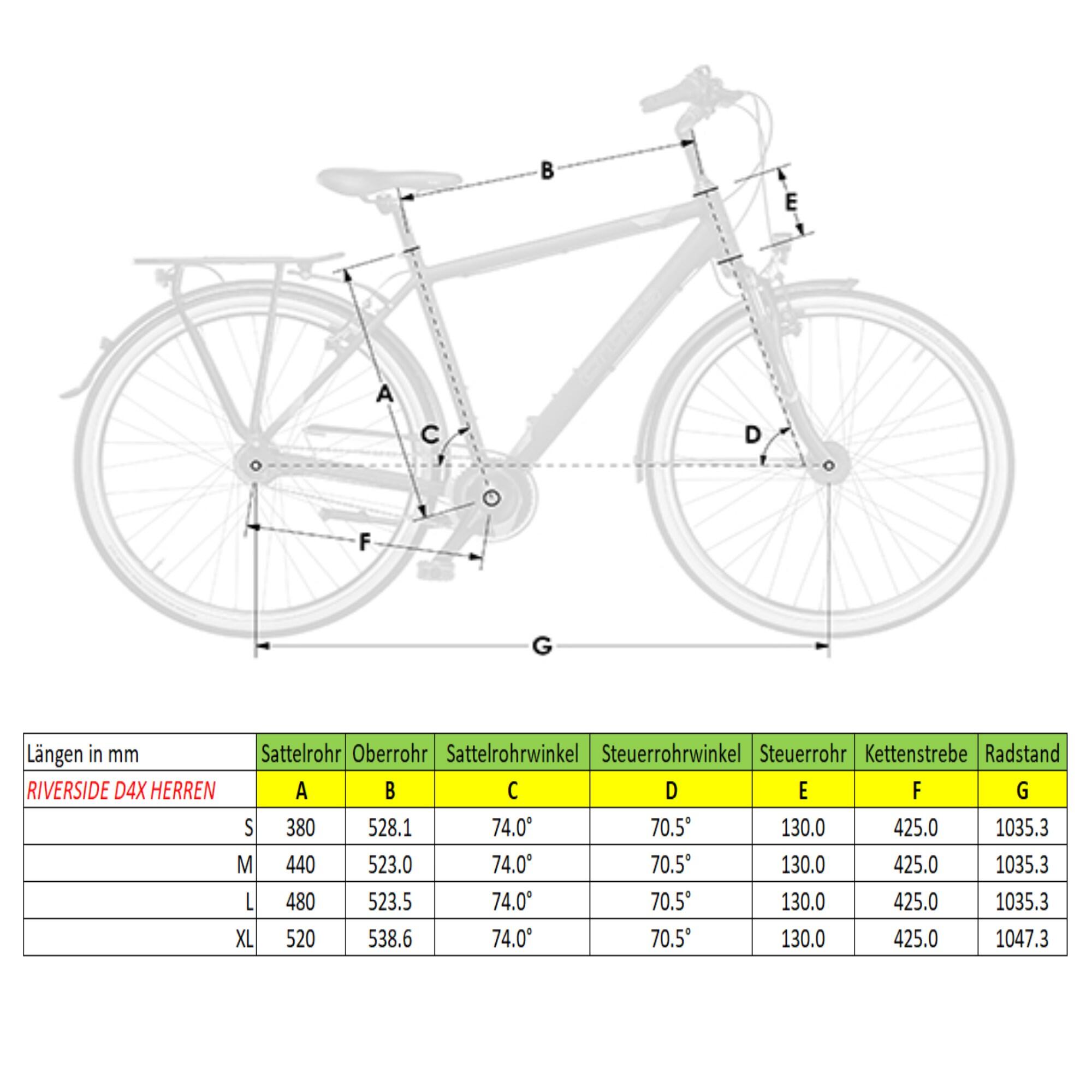 Trekkingrad 26 Zoll Riverside D4 X Herren anthrazit/orange 12/12