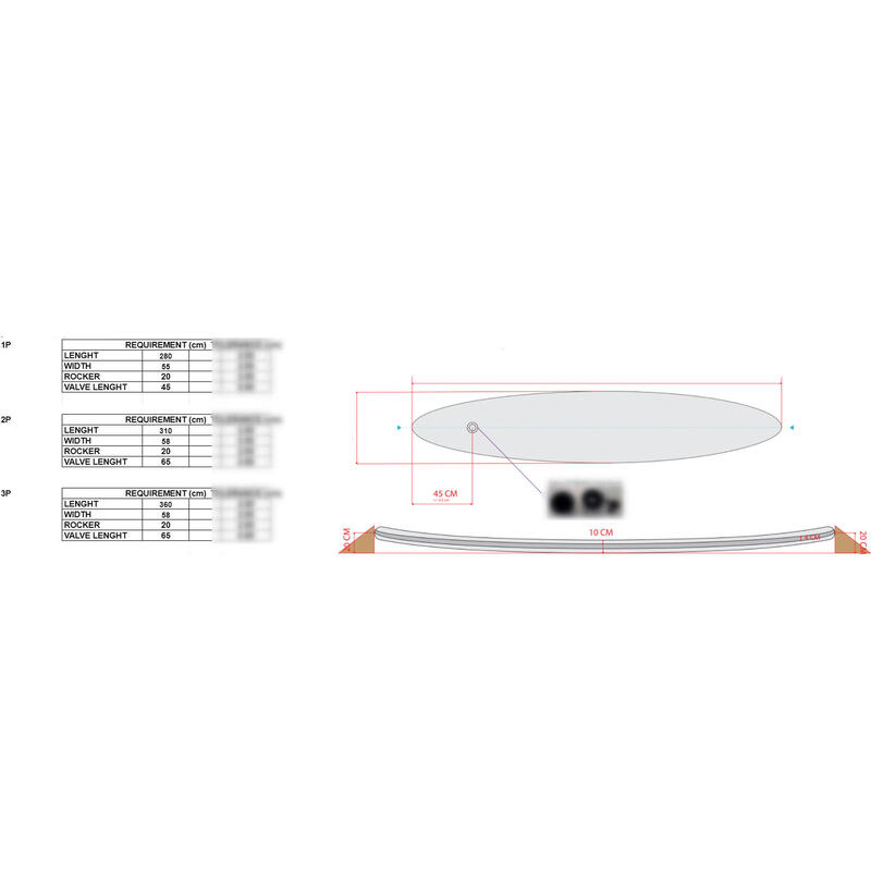 Vessie de fond renforcée pour kayak textile 100 Itiwit 2 places