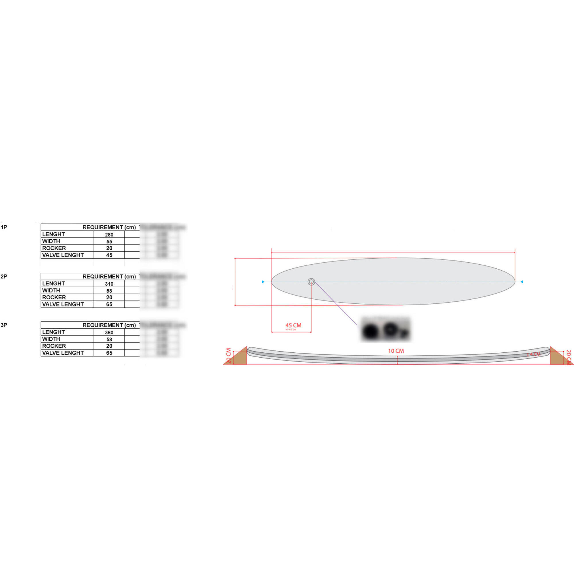 Reinforced bottom bladder for textile 100 Itiwit 3-seater kayaks