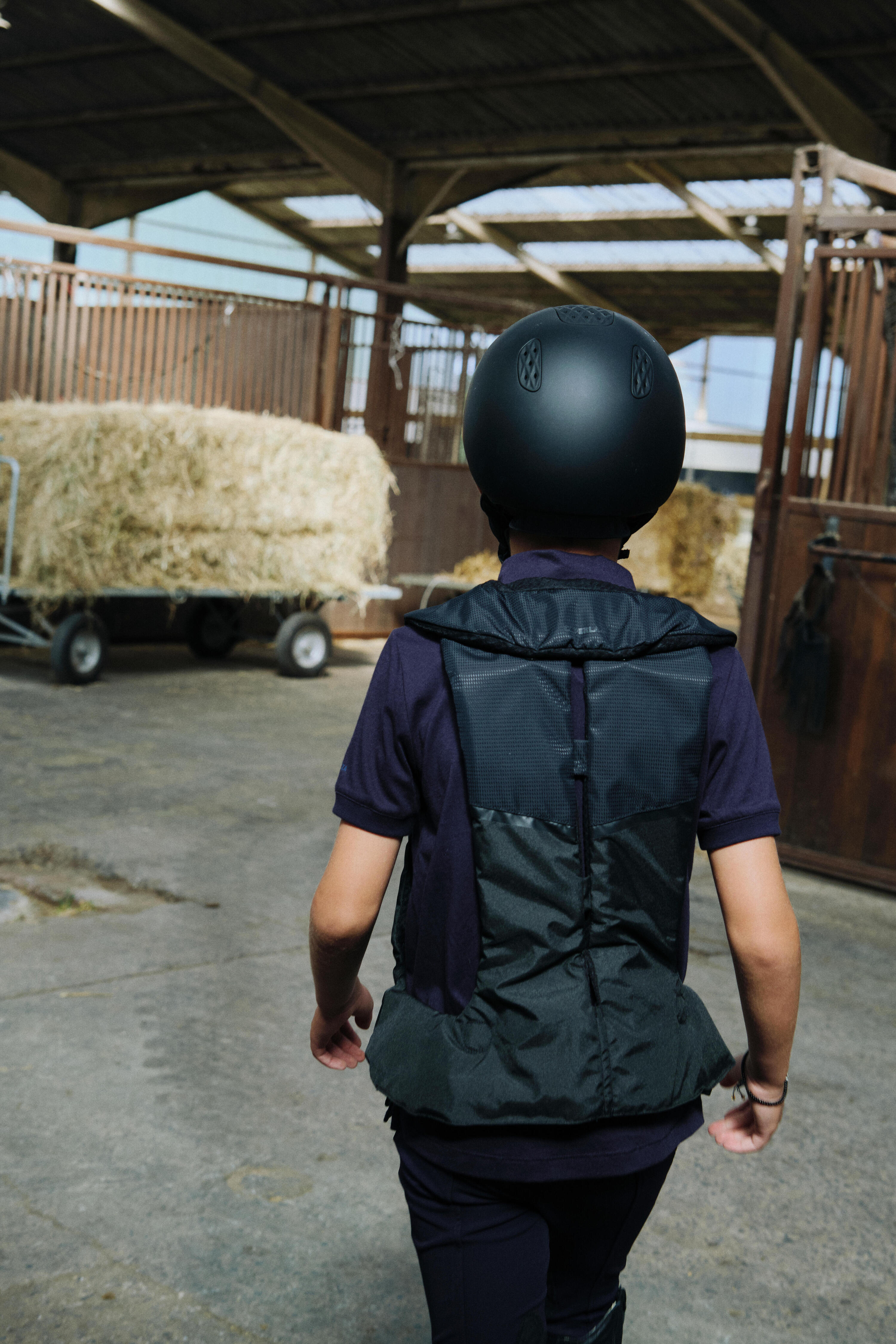 Gilet de protection Airbag équitation Junior Noir 30/46