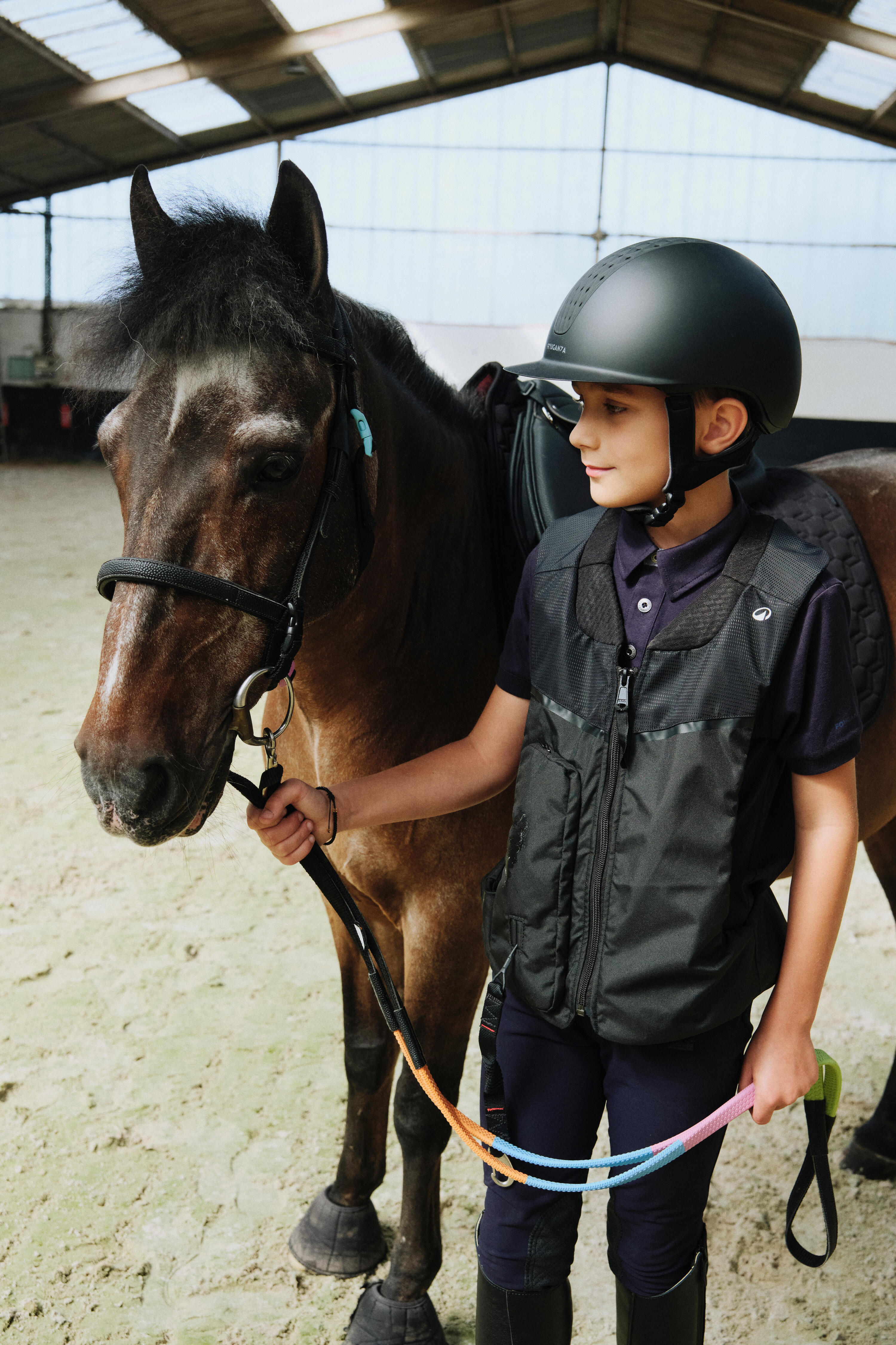 Gilet de protection Airbag équitation Junior Noir 28/46