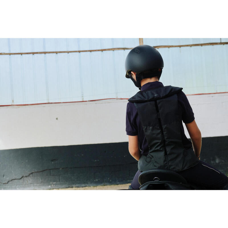 Vestă protecție Airbag echitație Negru Copii