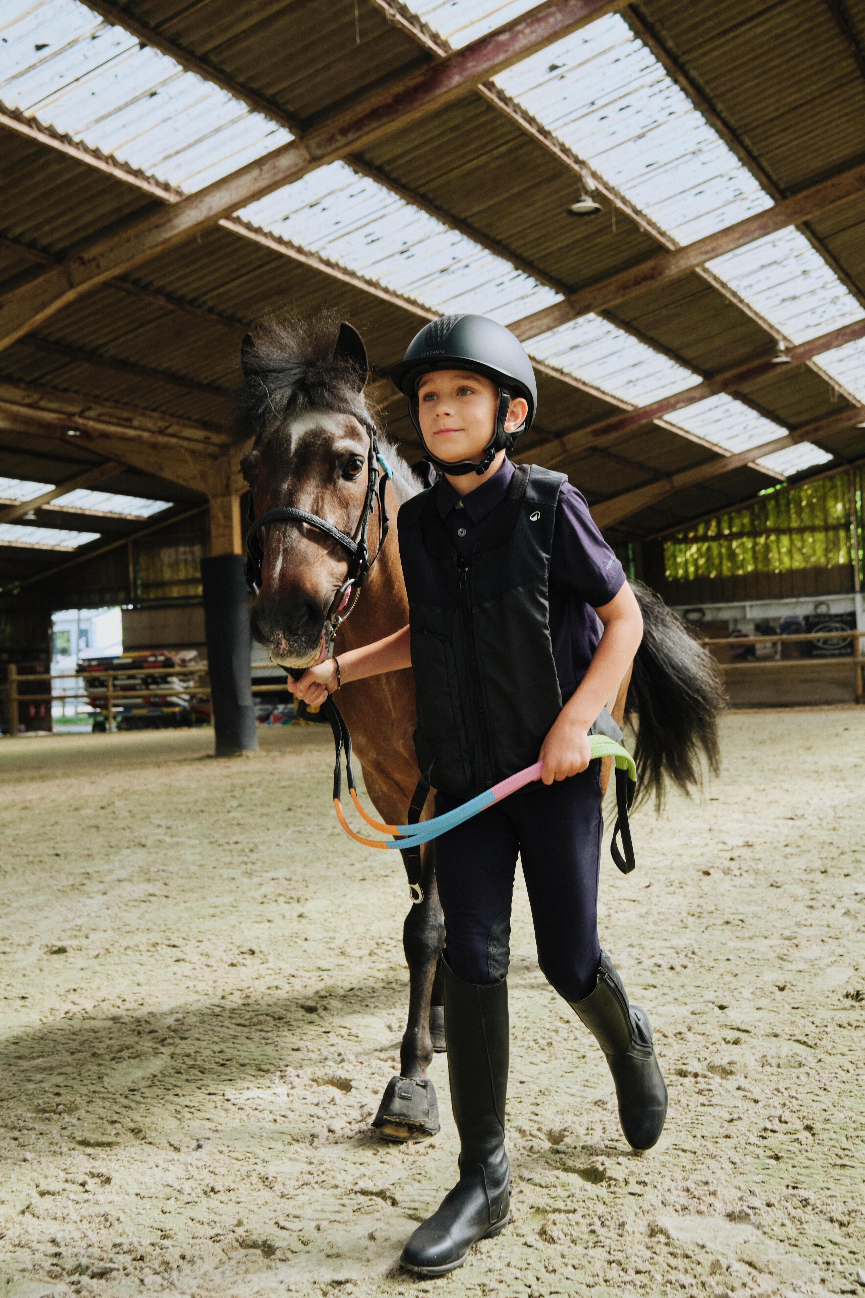 Gilet de protection Airbag équitation Junior Noir 26/46