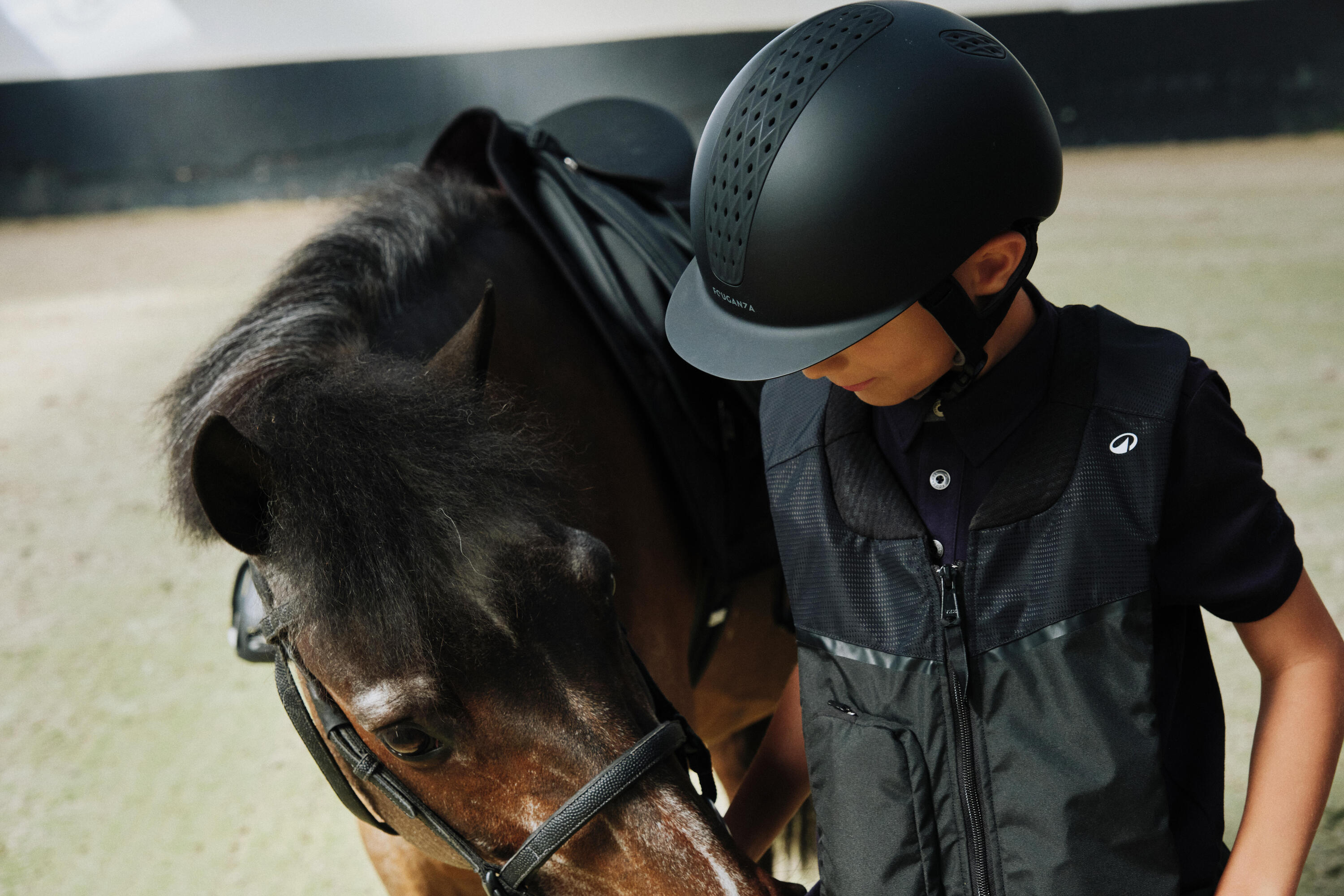 Gilet De Protection Fouganza Body Protecteur Noir - Taille 12/14 Ans - Occasion