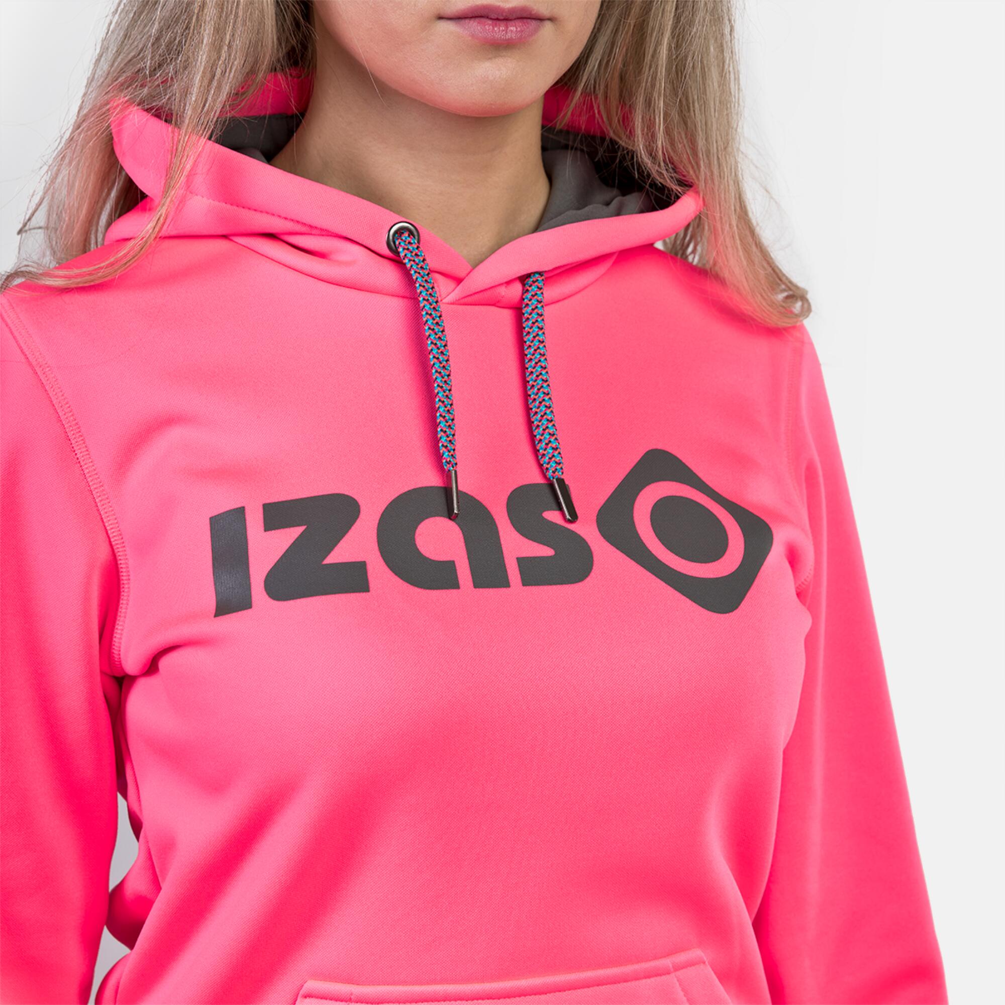Sudadera de montaña y trekking con capucha Mujer Izas Duero rosa 3/3