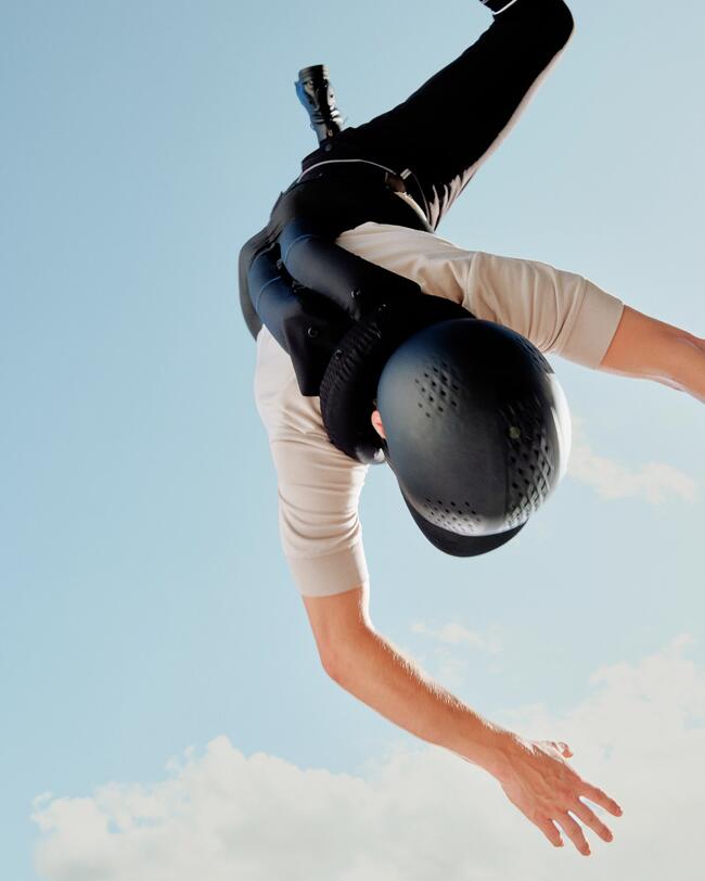 mechanical airbag in the air