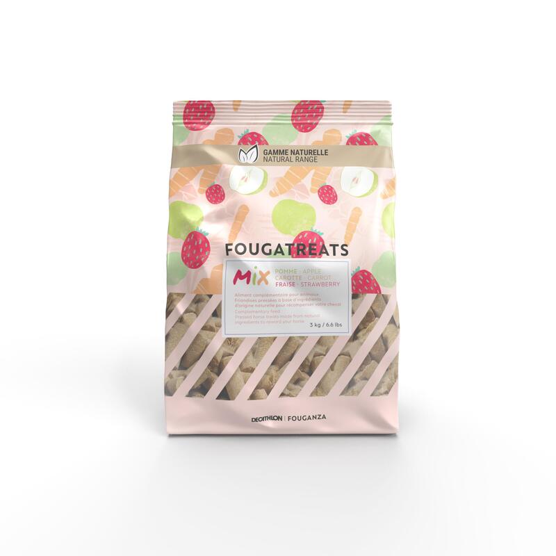 Gustare naturală echitație FOUGATREAT 3 kg Mere/Morcovi/Căpșune Cal