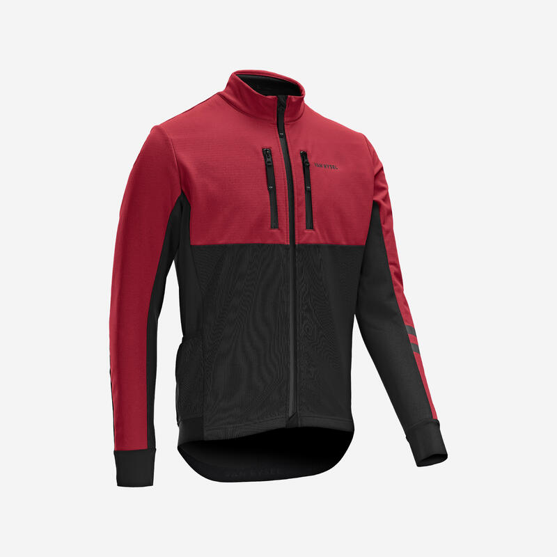 Veste vélo route hiver homme Endurance Noir/Bordeaux