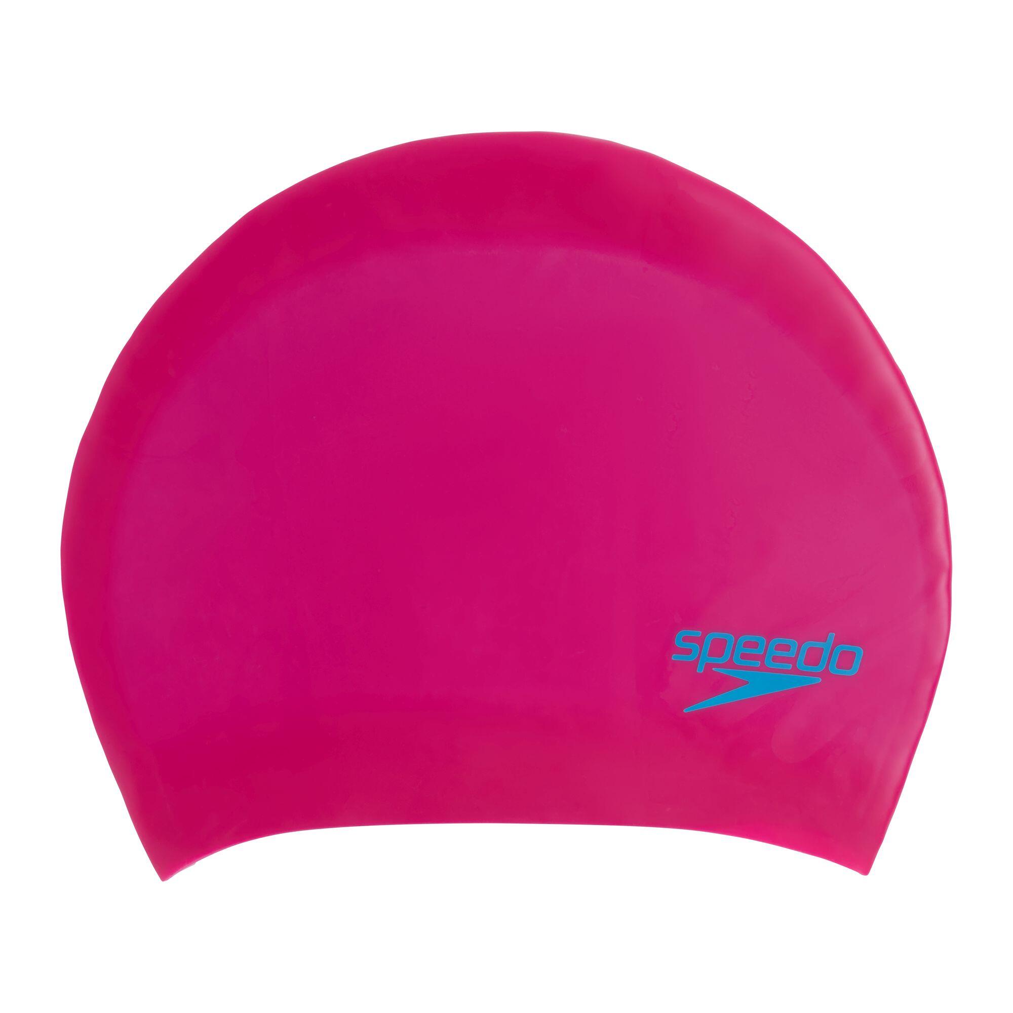 Speedo Junior Long Hair Cap - Pink / Blue