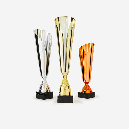 LOT 3 TROPHEES PODIUM 31/39/46 cm