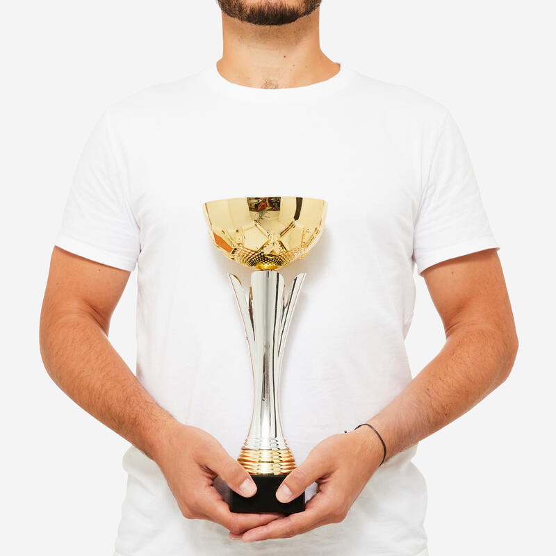 Taça C535 Dourado/Prateado 32 cm