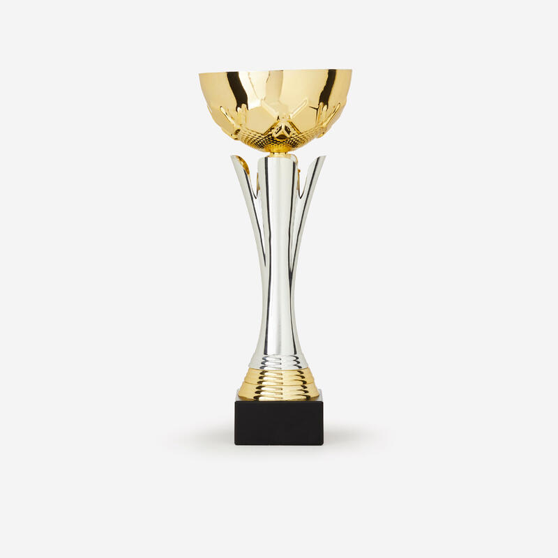 Taça C535 Dourado/Prateado 32 cm