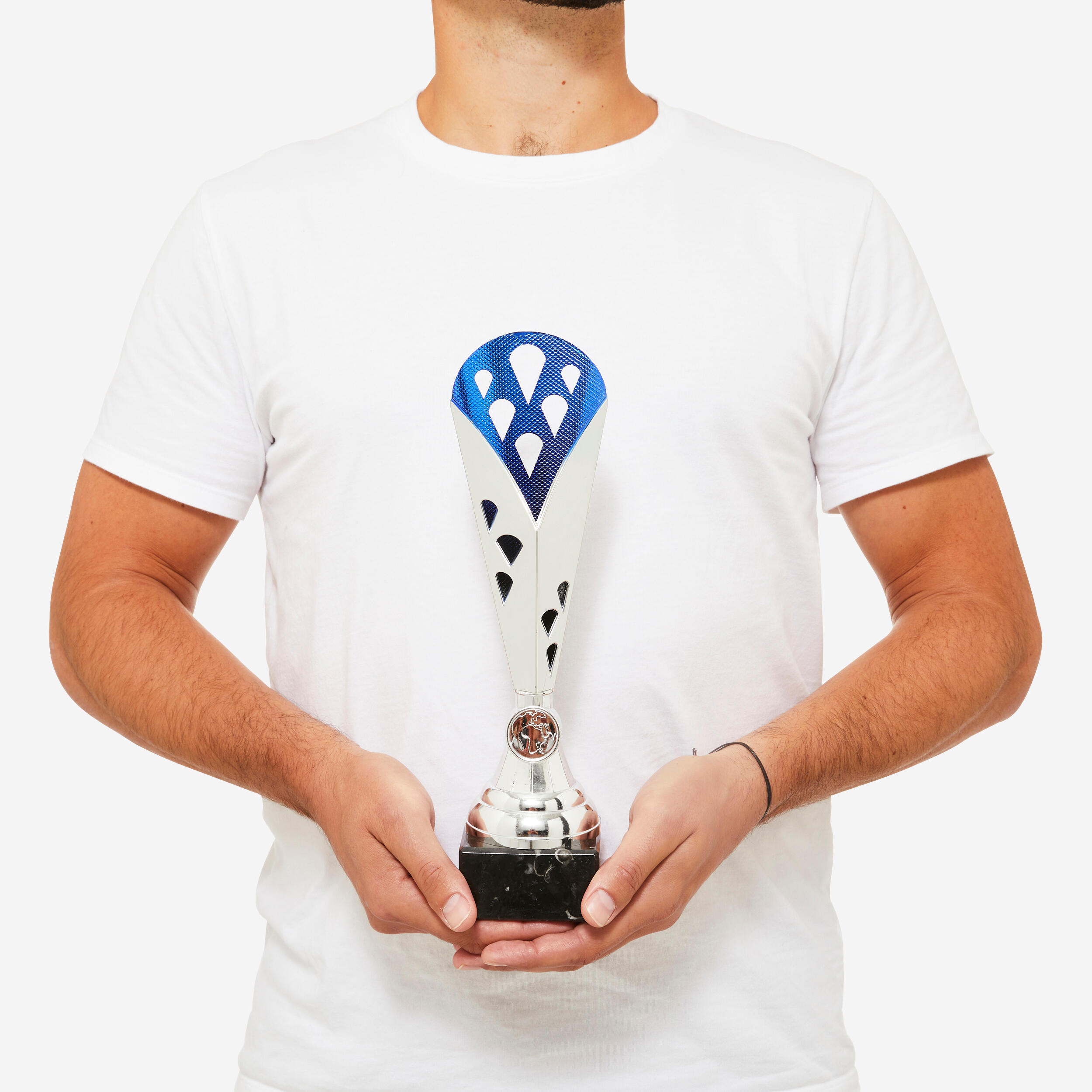 TROPHEE T511 argent/bleu 31cm 2/5
