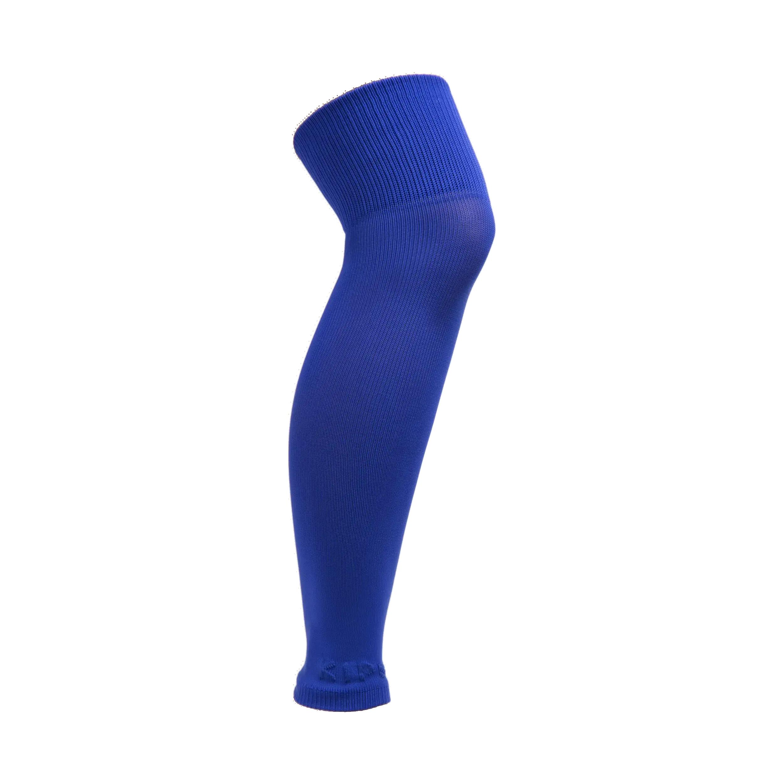 Chaussettes de football sans pied adulte bleue 4/6