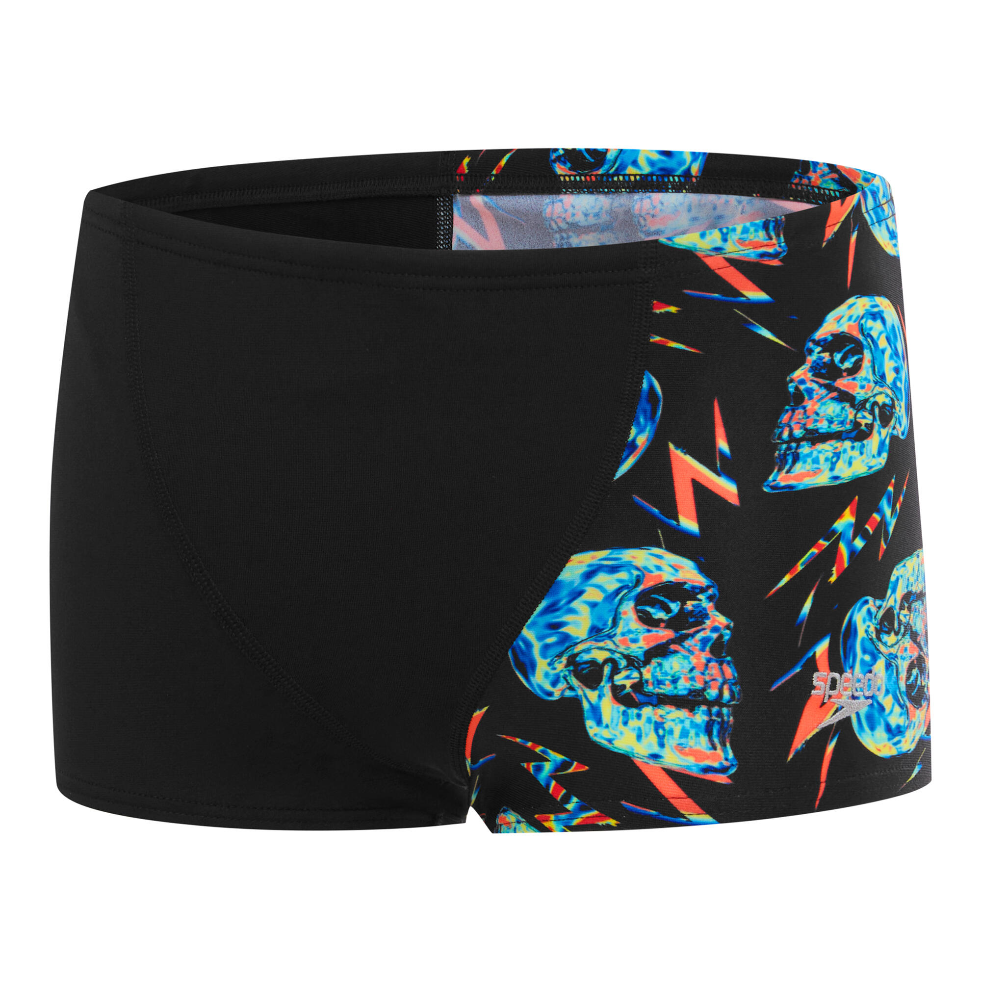 Speedo Boys Skull V-Cut Aquashort - Black/Multi