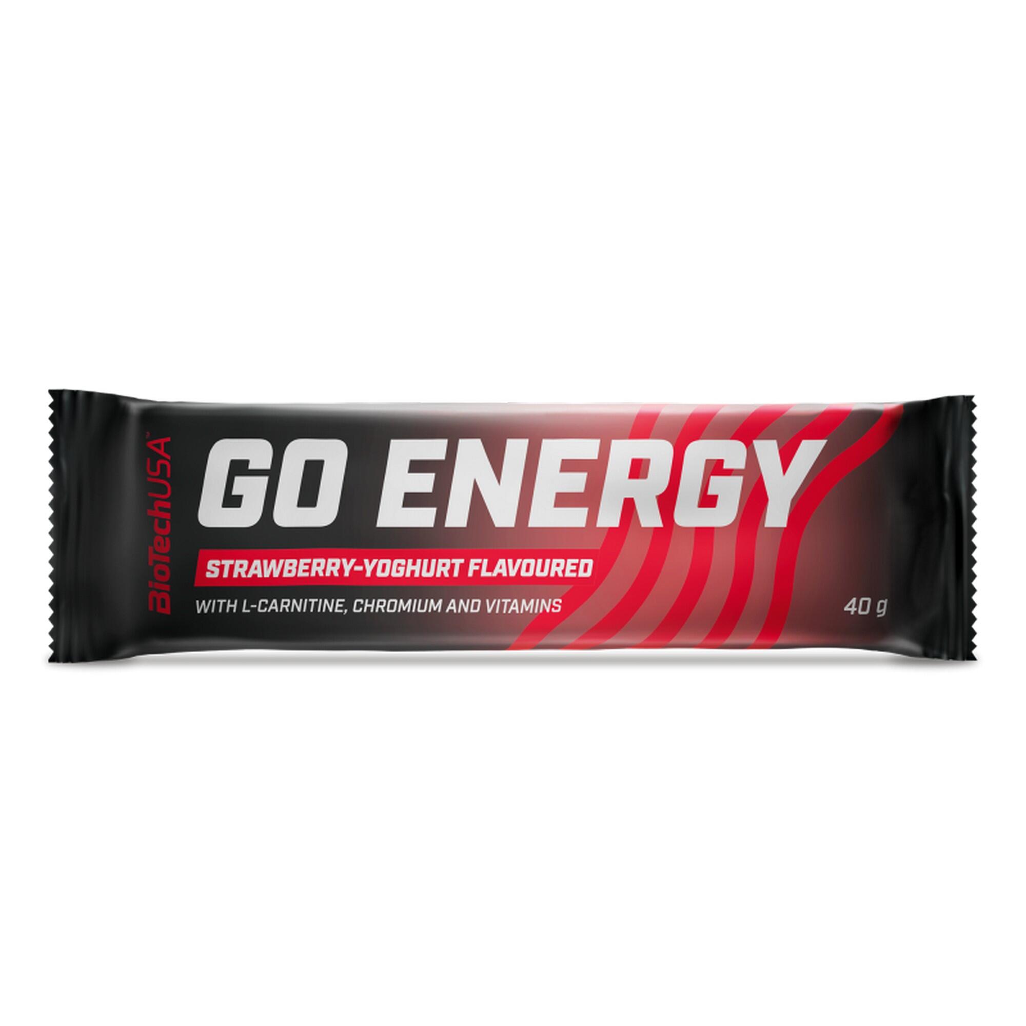 Energiaszelet, eper-joghurt - Go Energy Biotechusa akciós termékkép 1