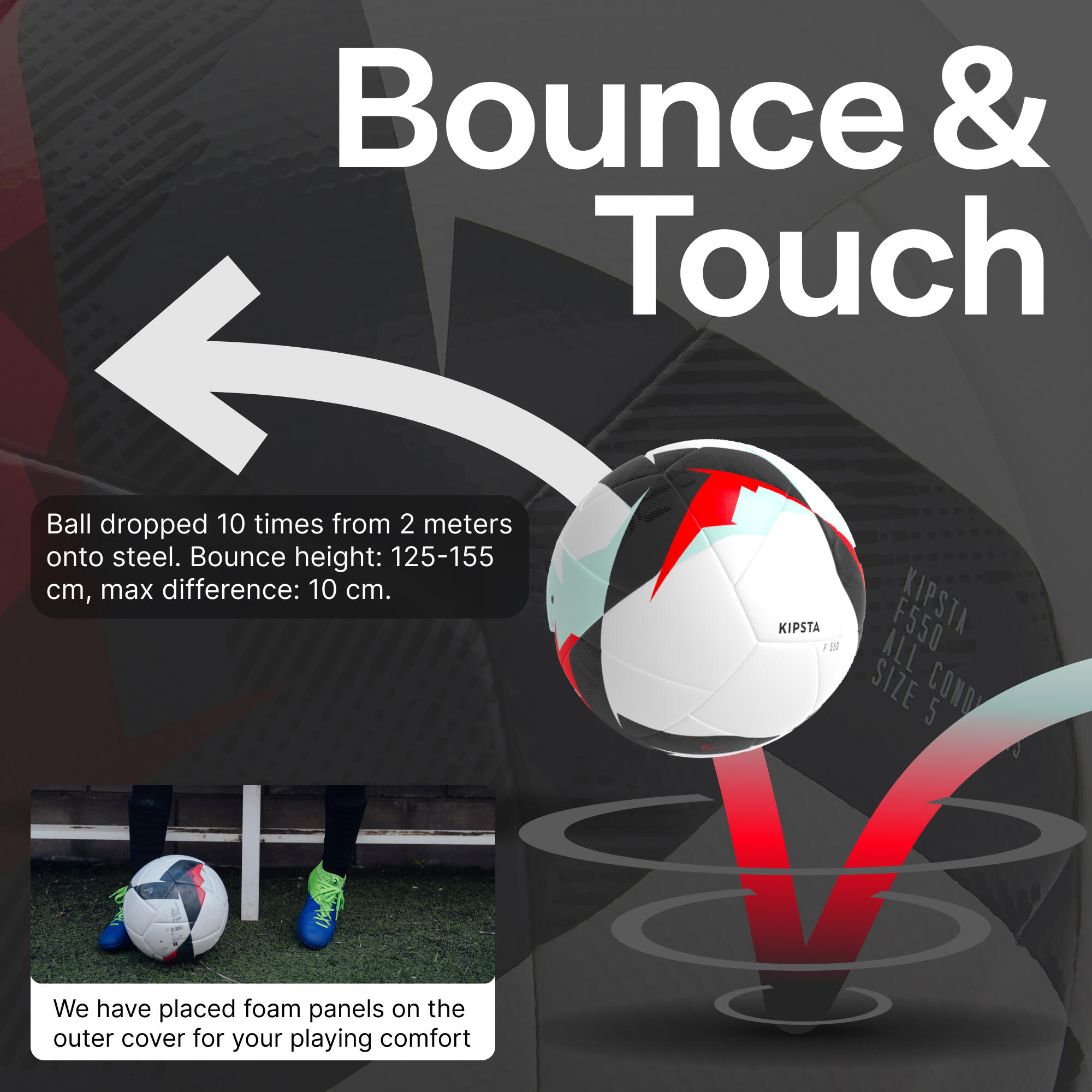 Football Ball Match Size 5 FIFA Basic F550 White Red