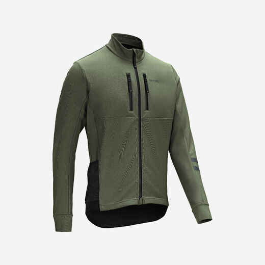 
      Men's Winter Road Cycling Jacket Endurance - Black/Green
  