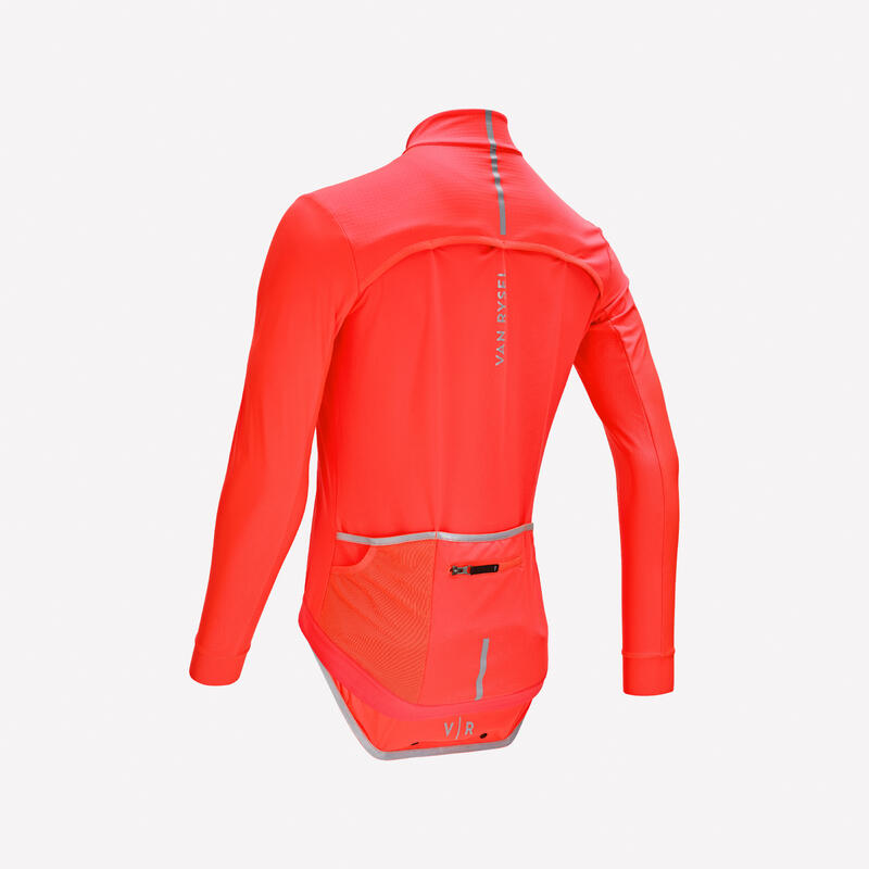 Chaqueta Ciclismo Carretera Racer 2 Hombre Naranja Invierno