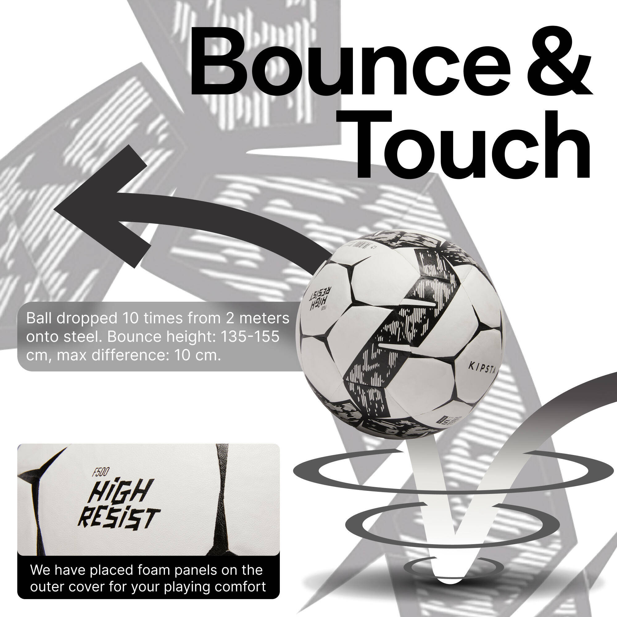 Football Ball Hard Ground F500- Size 5 -  3