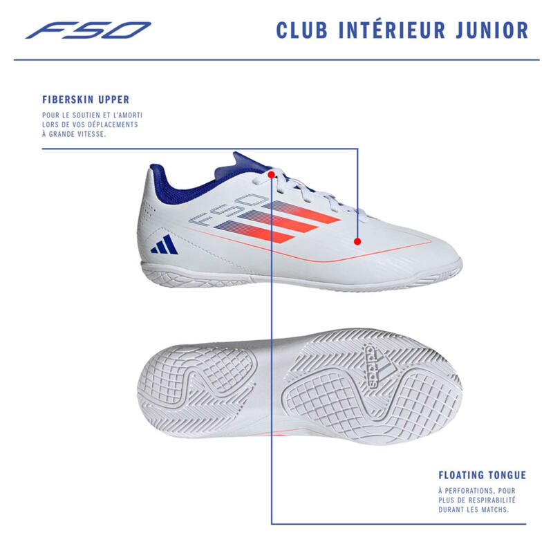 adidas F50 Club Futsal Enfant Blanche