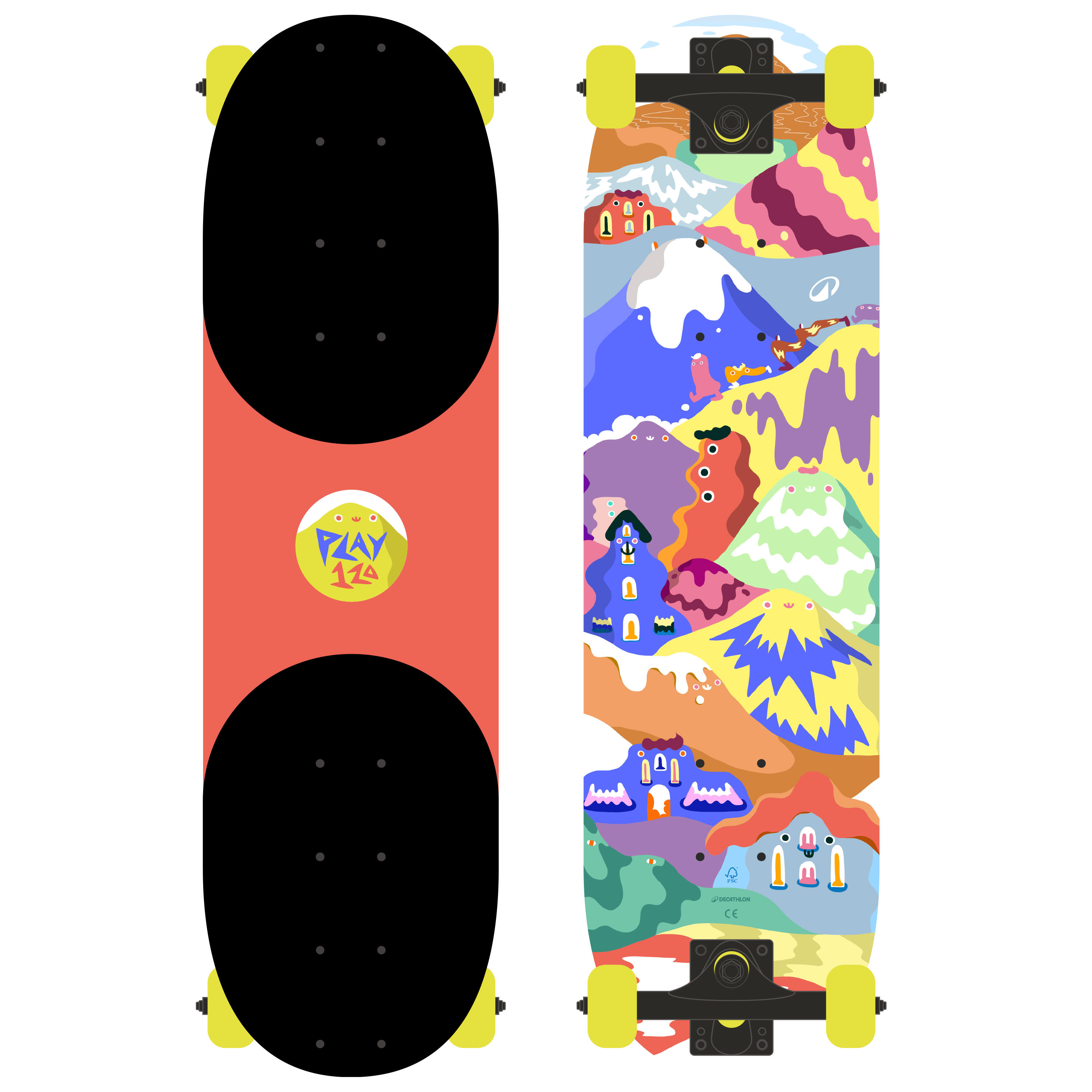 Gebraucht - Skateboard Kinder 3–7 Jahre - Play 120 Happy Mountains 10/32