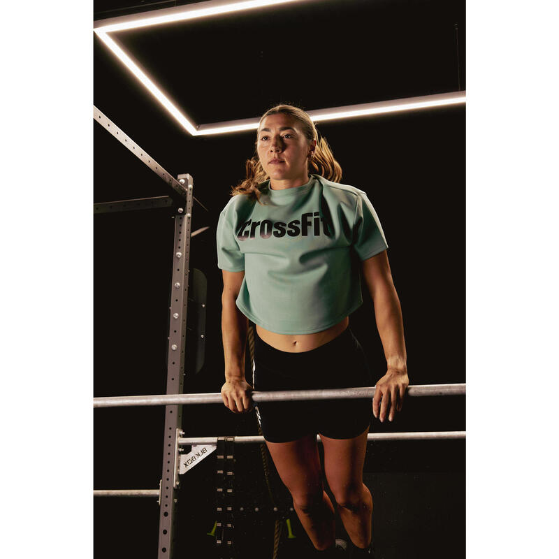 Tricou Crossfit®  crop top Verde Damă