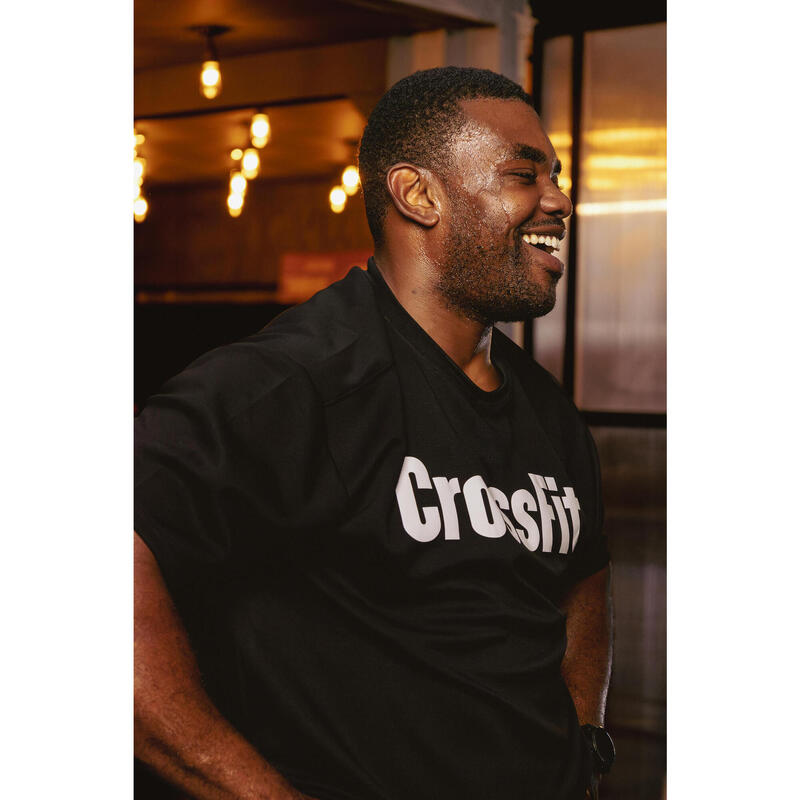 Tee shirt de crossfit® oversize unisexe, noir