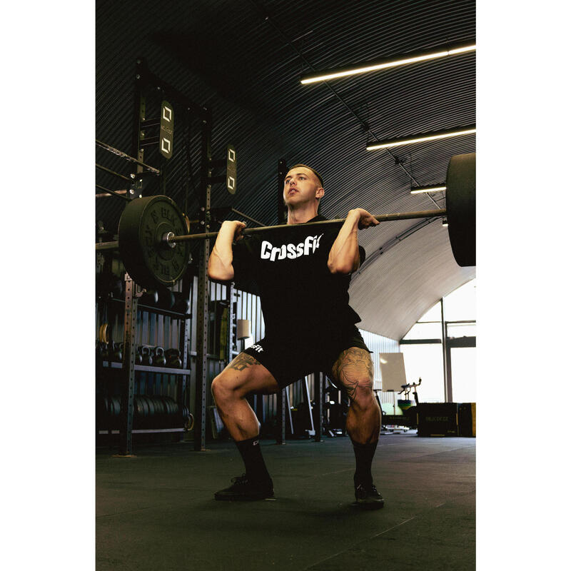 Tee shirt de crossfit® oversize unisexe, noir