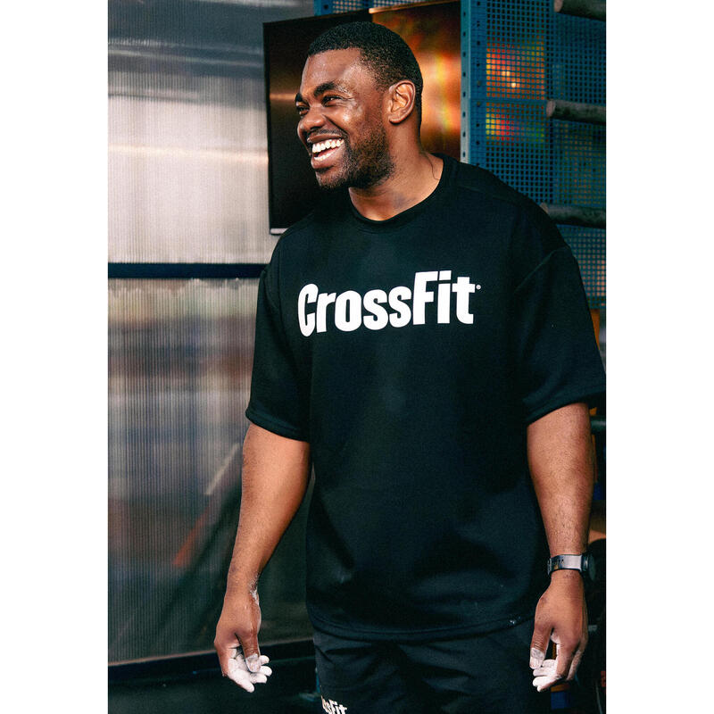 Tee shirt de crossfit® oversize unisexe, noir