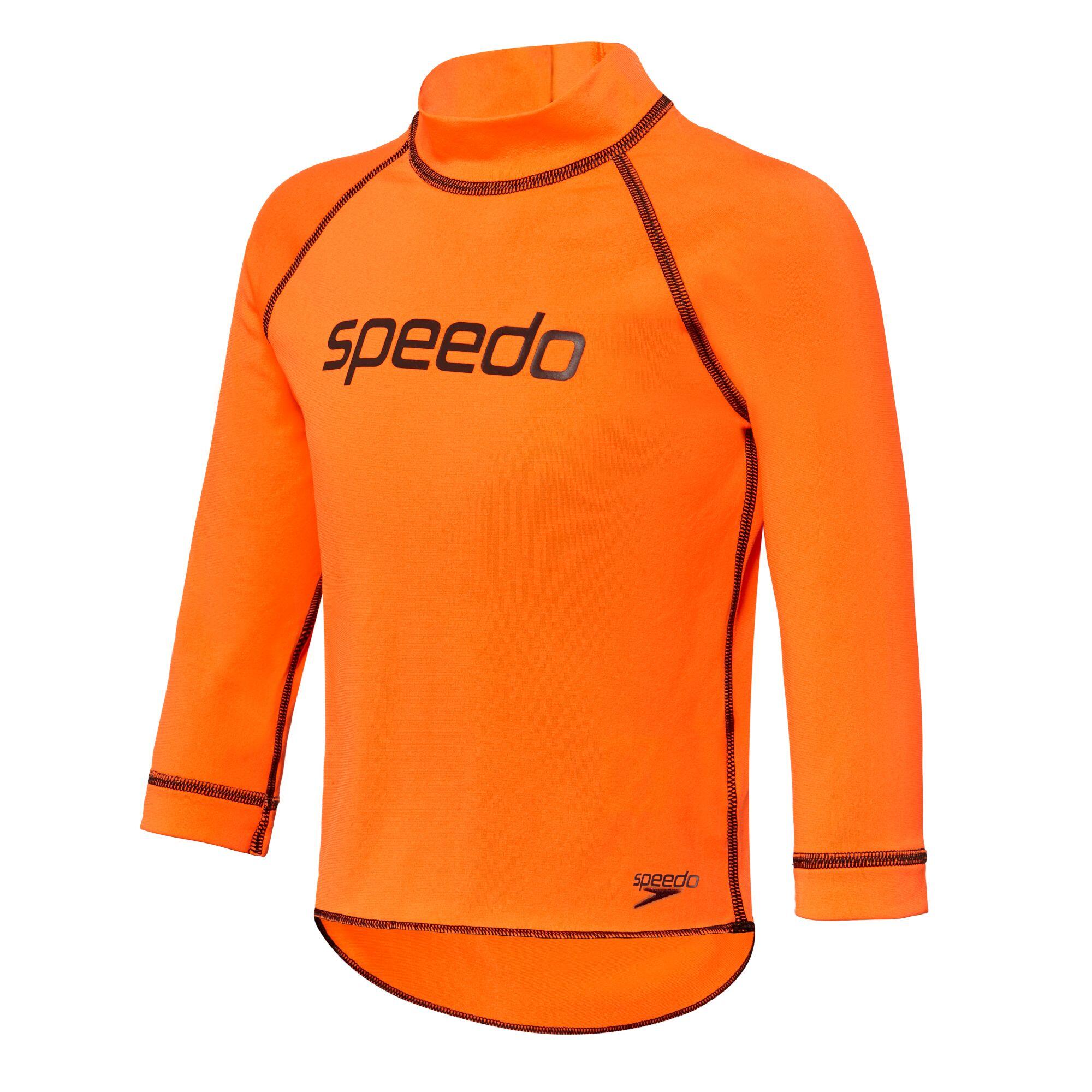 Speedo Toddler Boys Long Sleeve Rash Top - Fluro Orange
