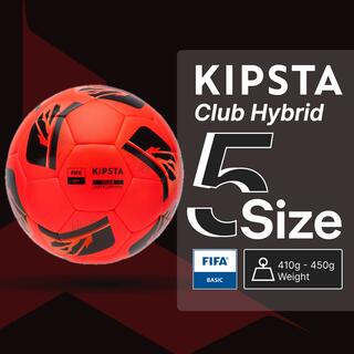 Size 5 FIFA Basic Football Club Hybrid - Red Black