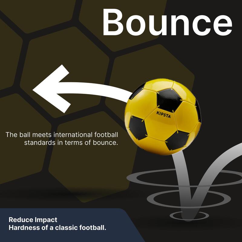 Ballon de football First Kick taille 5 (joueurs de 12 ans et plus) jaune
