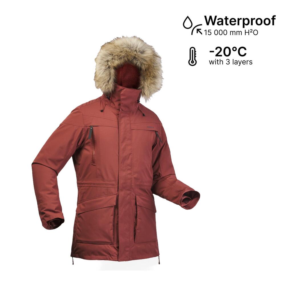 Men’s waterproof hiking parka -20°C, NH900 - Blue