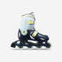 Play 5 Kids' Inline Skates - Blue/Lemon yellow