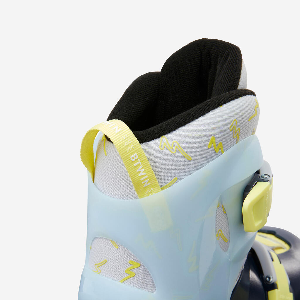 Play 5 Kids' Inline Skates - Blue/Lemon yellow