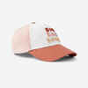 Cap 500 verstellbar Kinder weiss mit rosa Muster 