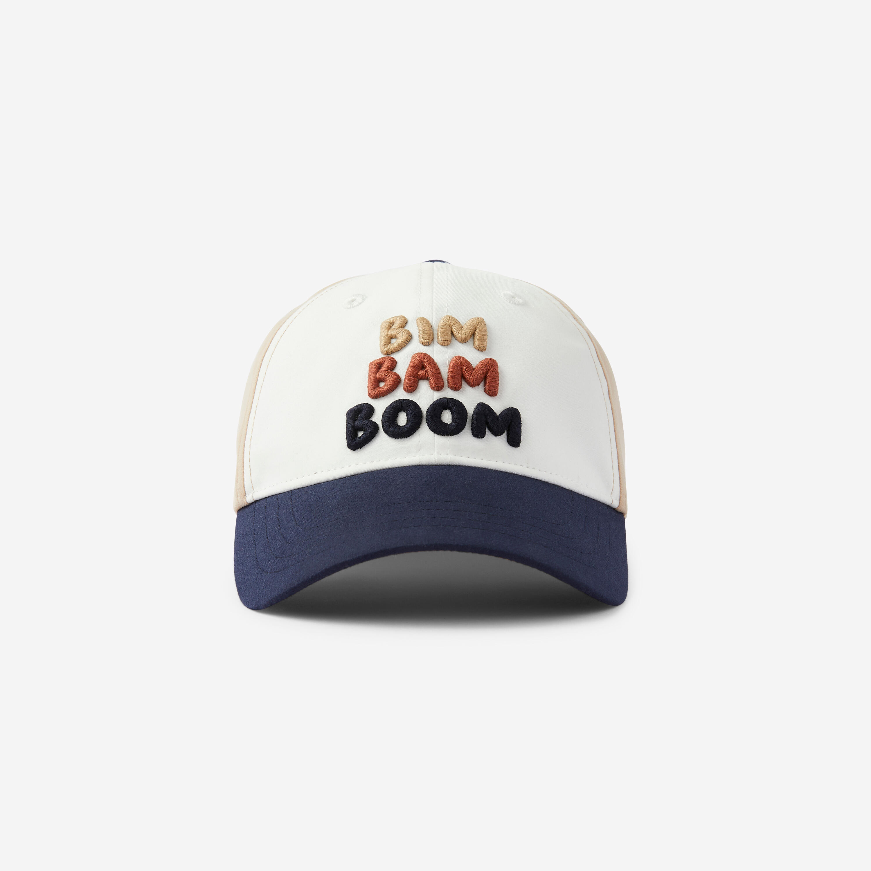 Verstelbare multisport pet voor peuters beige wit blauw 6/11
